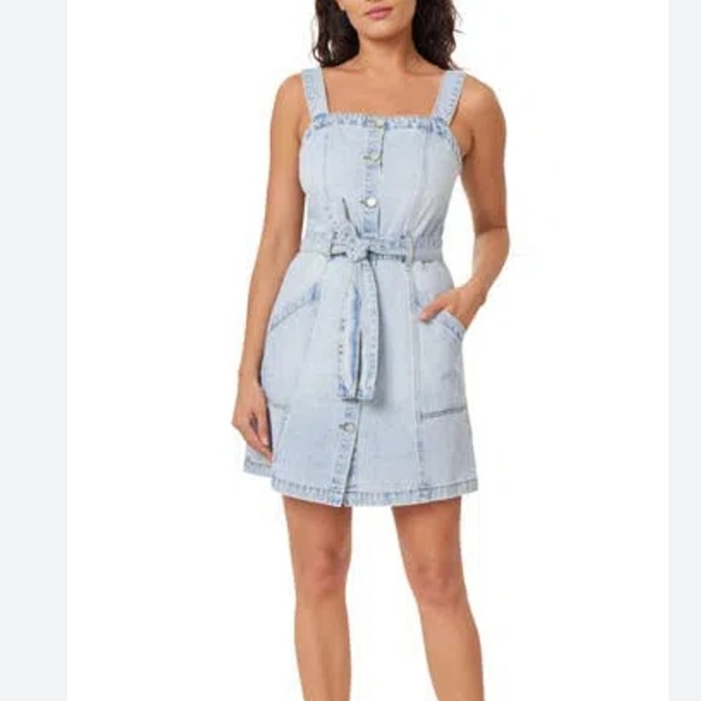Habitual Light Blue Chambray Dress, L